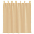 vidaXL Voile Vorhänge mit Stangentaschen 2 Stk. Sandfarbe