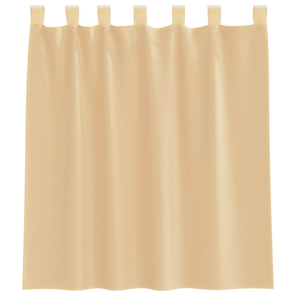 vidaXL Voile Vorhänge mit Stangentaschen 2 Stk. Sandfarbe