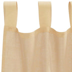 vidaXL Voile Vorhänge mit Stangentaschen 2 Stk. Sandfarbe