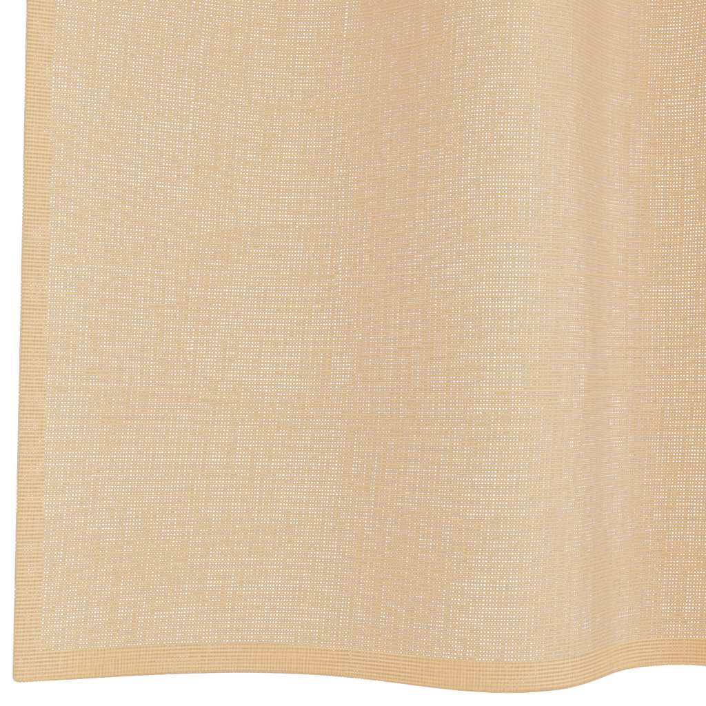 vidaXL Voile Vorhänge mit Stangentaschen 2 Stk. Sandfarbe