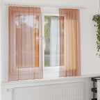 vidaXL Voile Vorhänge mit Stangentaschen 2 Stk. Terrakotta