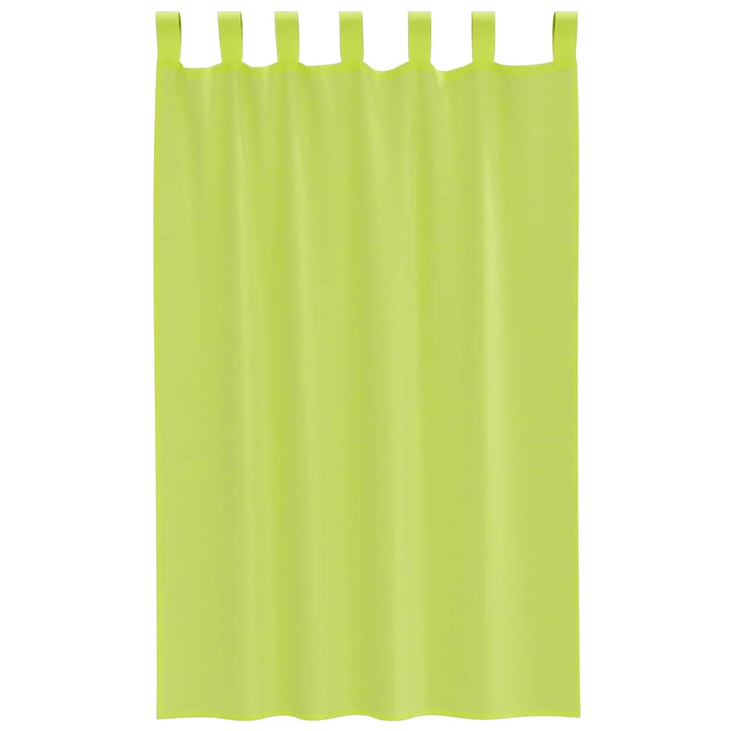 vidaXL Voile Vorhänge mit Lasche 2 Stk. Apfelgrün