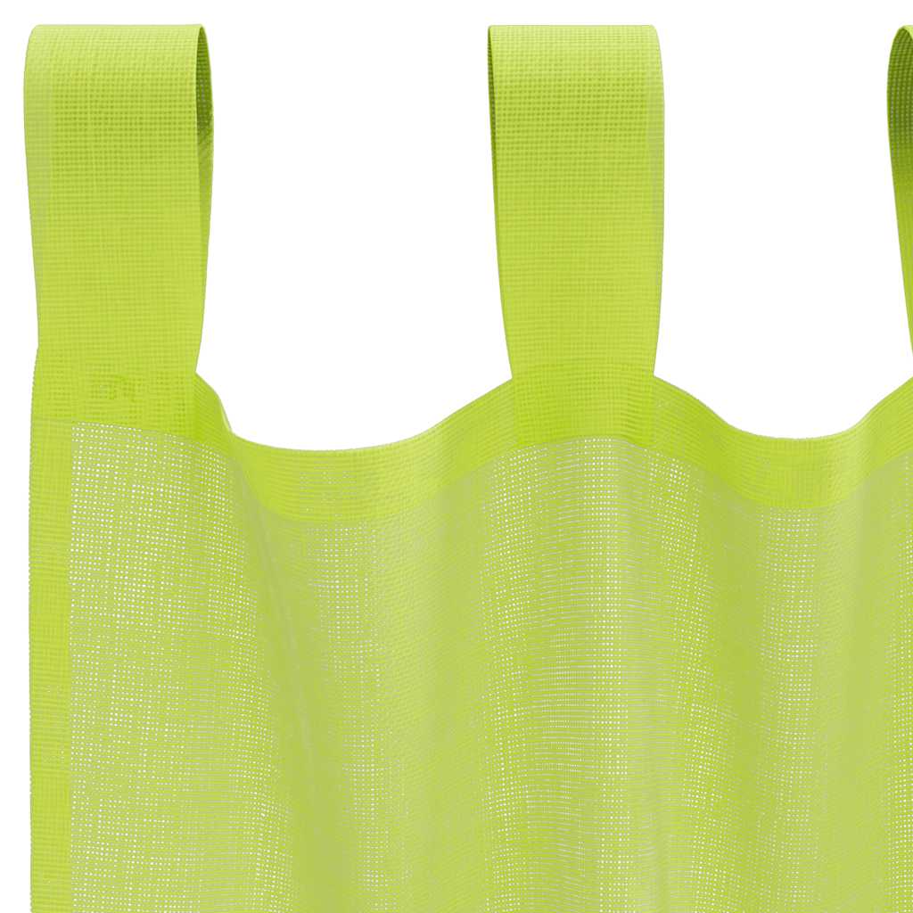 vidaXL Voile Vorhänge mit Lasche 2 Stk. Apfelgrün