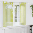 vidaXL Voile Vorhänge mit Lasche 2 Stk. Apfelgrün