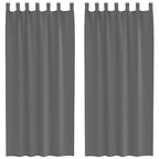vidaXL Voile Vorhänge mit Schlaufen 2 Stk. Dunkelgrau 140x225 cm