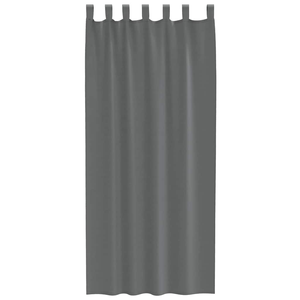 vidaXL Voile Vorhänge mit Schlaufen 2 Stk. Dunkelgrau 140x225 cm
