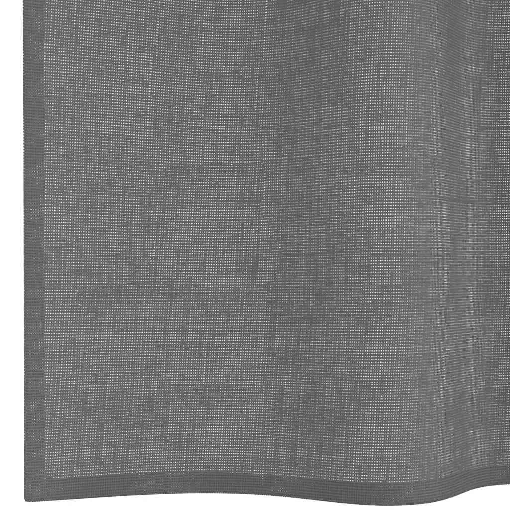 vidaXL Voile Vorhänge mit Schlaufen 2 Stk. Dunkelgrau 140x225 cm