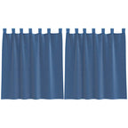 vidaXL Voile Vorhänge mit Schlaufen 2 Stk. Königsblau 140x140 cm