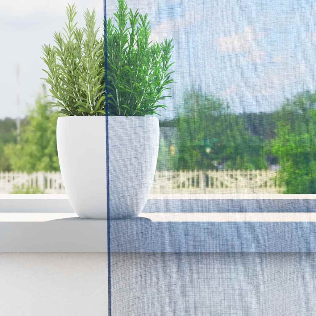vidaXL Voile Vorhänge mit Schlaufen 2 Stk. Königsblau 140x140 cm