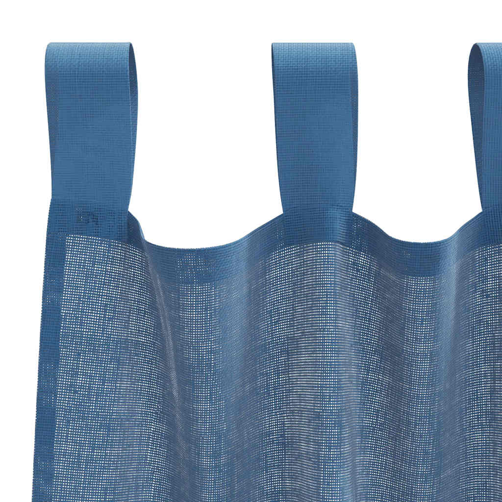 vidaXL Voile Vorhänge mit Schlaufen 2 Stk. Königsblau 140x140 cm