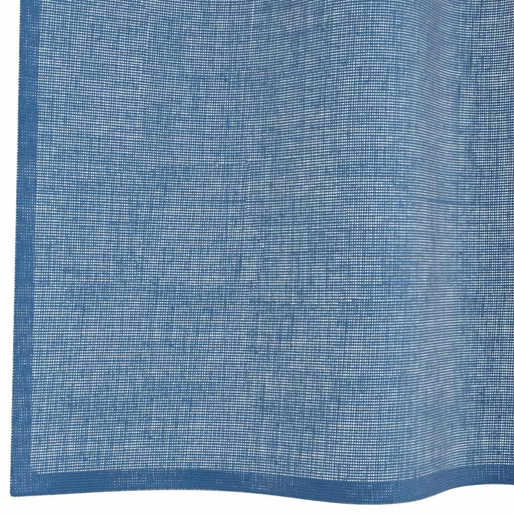 vidaXL Voile Vorhänge mit Schlaufen 2 Stk. Königsblau 140x140 cm