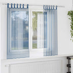 vidaXL Voile Vorhänge mit Schlaufen 2 Stk. Königsblau 140x140 cm