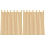 vidaXL Voile Vorhänge mit Schlaufen 2 Stk. Sandfarbe 140x140 cm
