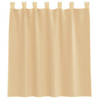 vidaXL Voile Vorhänge mit Schlaufen 2 Stk. Sandfarbe 140x140 cm