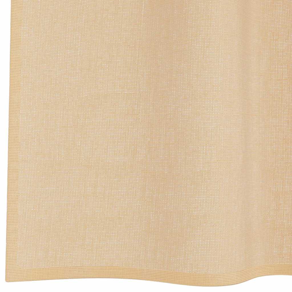 vidaXL Voile Vorhänge mit Schlaufen 2 Stk. Sandfarbe 140x140 cm