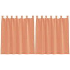 vidaXL Voile Vorhänge mit Schlaufen 2 Stk. Terrakottarot 140x140 cm