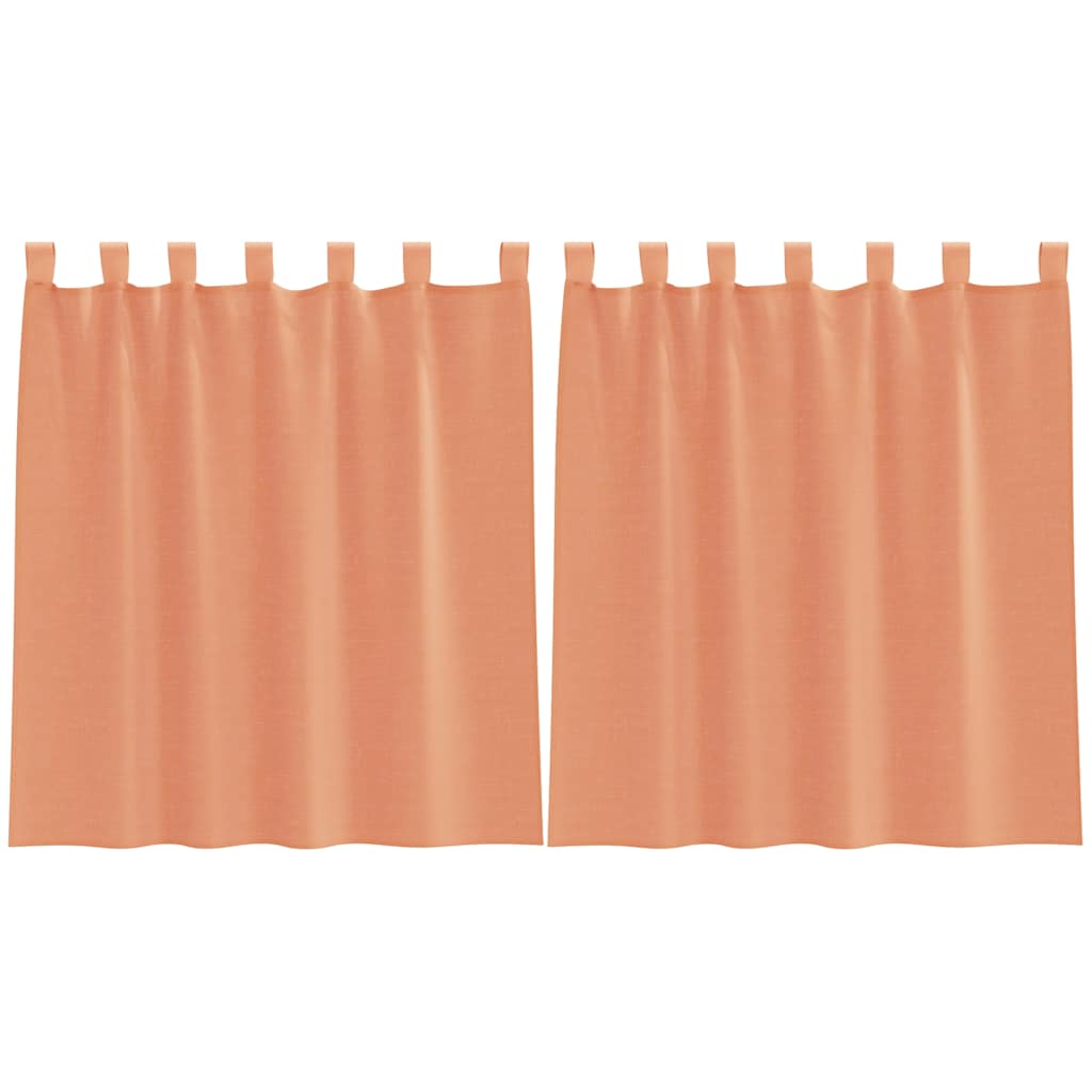 vidaXL Voile Vorhänge mit Schlaufen 2 Stk. Terrakottarot 140x140 cm