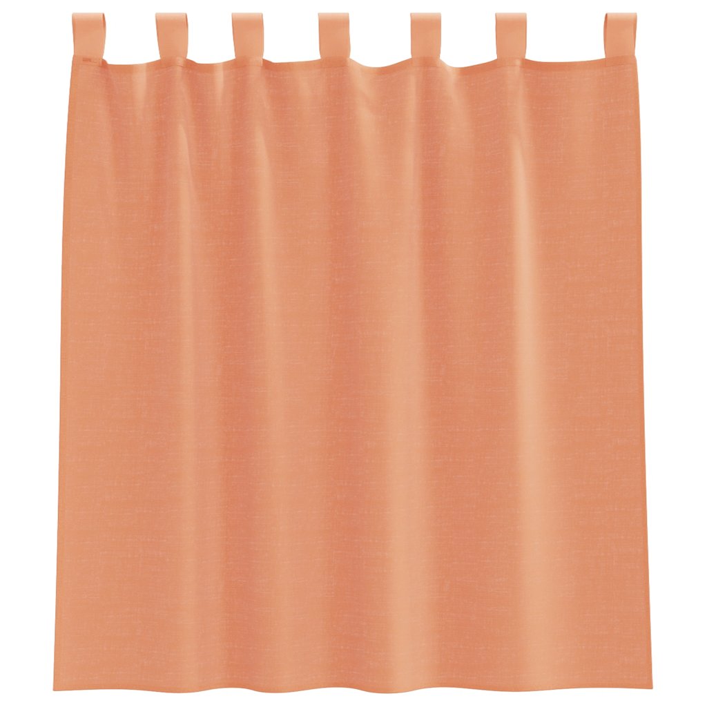vidaXL Voile Vorhänge mit Schlaufen 2 Stk. Terrakottarot 140x140 cm