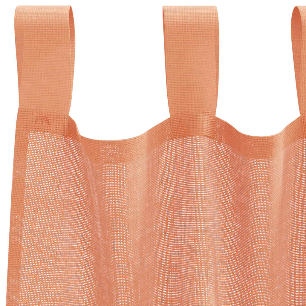 vidaXL Voile Vorhänge mit Schlaufen 2 Stk. Terrakottarot 140x140 cm