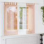 vidaXL Voile Vorhänge mit Schlaufen 2 Stk. Terrakottarot 140x140 cm