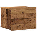 vidaXL Wand-Nachttische 2 Stk. Altholz-Optik 40x32x30 cm