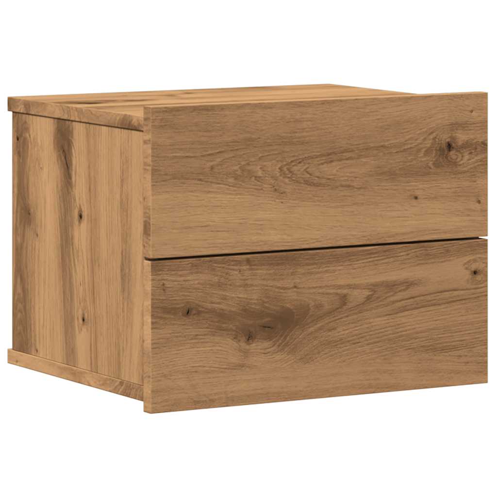 vidaXL Wand-Nachttisch Artisan-Eiche 40x32x30 cm