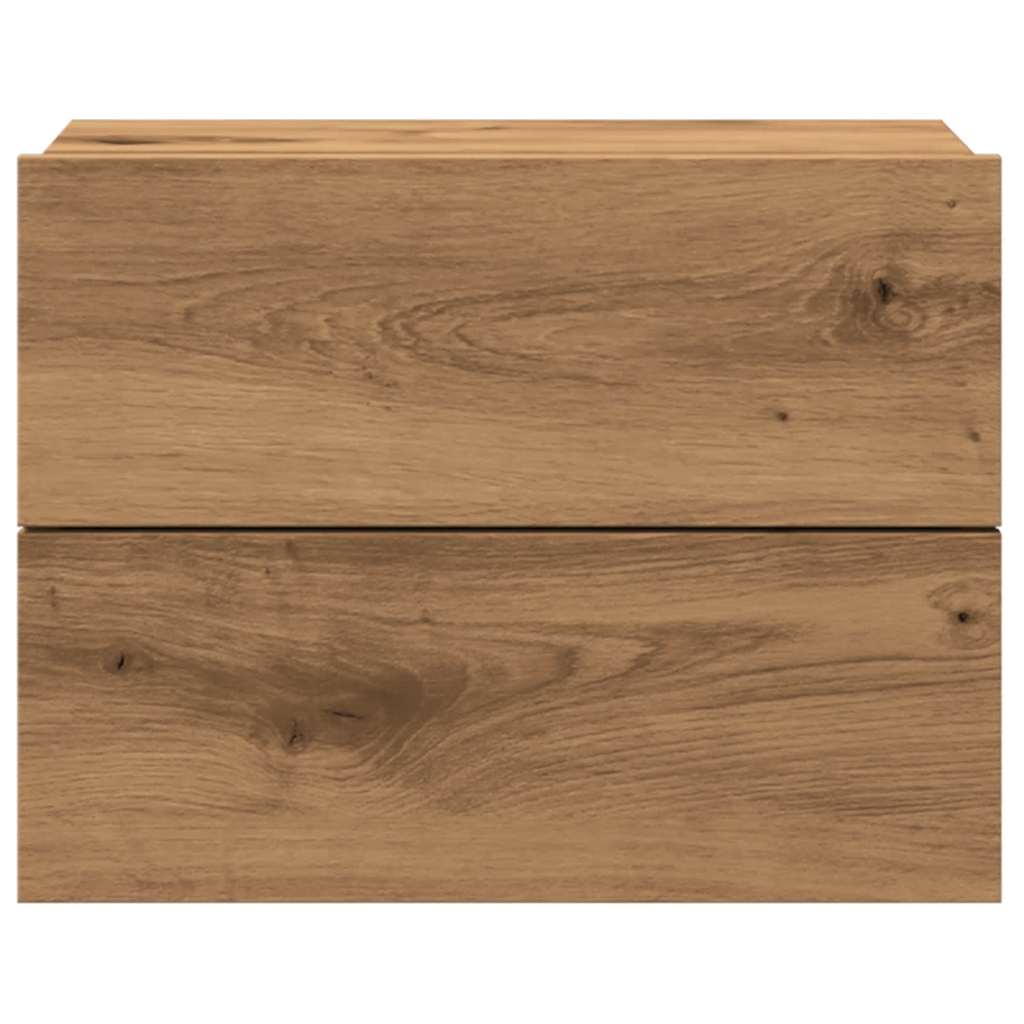 vidaXL Wand-Nachttisch Artisan-Eiche 40x32x30 cm