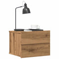 vidaXL Wand-Nachttisch Artisan-Eiche 40x32x30 cm