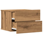 vidaXL Wand-Nachttische 2 Stk. Artisan-Eiche 40x32x30 cm