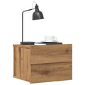 vidaXL Wand-Nachttische 2 Stk. Artisan-Eiche 40x32x30 cm