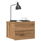 vidaXL Wand-Nachttische 2 Stk. Artisan-Eiche 40x32x30 cm