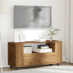 vidaXL TV-Schrank mit Rollen Artisan-Eiche 102x34,5x43cm Holzwerkstoff