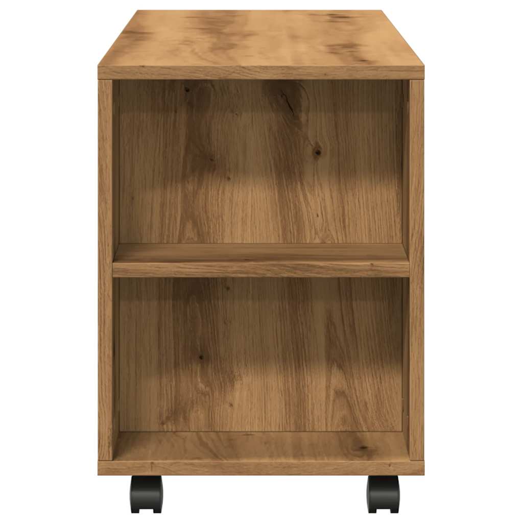 vidaXL TV-Schrank mit Rollen Artisan-Eiche 102x34,5x43cm Holzwerkstoff