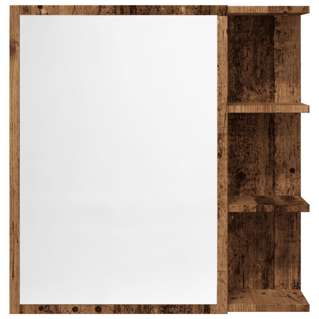 vidaXL Spiegelschrank Altholz-Optik 62,5x20,5x64 cm Holzwerkstoff