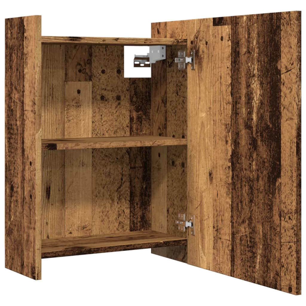 vidaXL Spiegelschrank Altholz-Optik 62,5x20,5x64 cm Holzwerkstoff