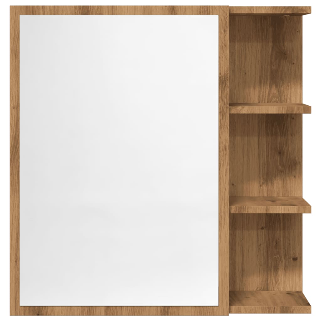 vidaXL Spiegelschrank Artisan-Eiche 62,5x20,5x64 cm Holzwerkstoff
