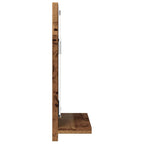 vidaXL Badspiegel mit Ablage Altholz-Optik 40x11x37 cm Holzwerkstoff