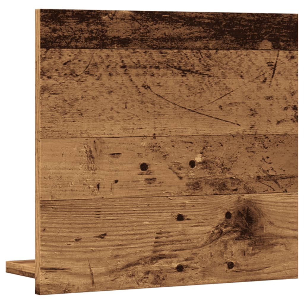 vidaXL Badspiegel mit Ablage Altholz-Optik 40x11x37 cm Holzwerkstoff