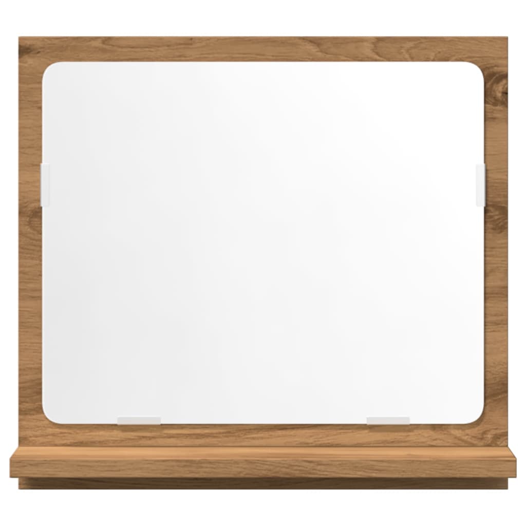 vidaXL Badspiegel mit Ablage Artisan-Eiche 40x11x37 cm Holzwerkstoff