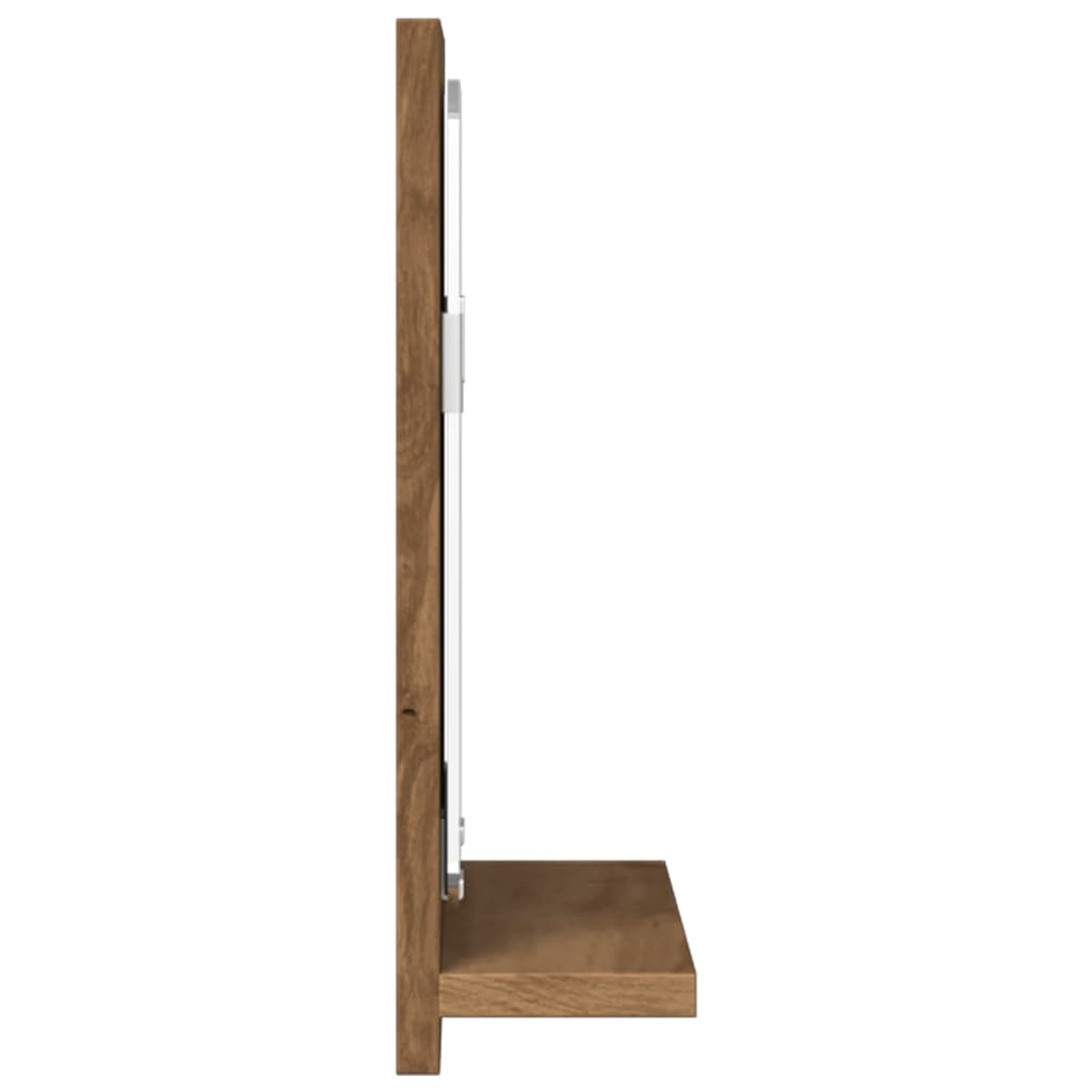 vidaXL Badspiegel mit Ablage Artisan-Eiche 40x11x37 cm Holzwerkstoff