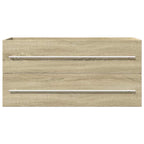 vidaXL Waschbeckenunterschrank Sonoma-Eiche 100x38,5x48 cm