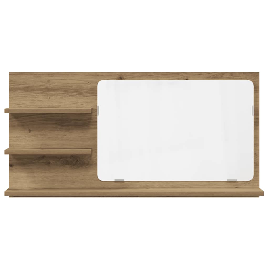 vidaXL Badspiegel mit Ablagen Artisan-Eiche 90x11x45 cm Holzwerkstoff