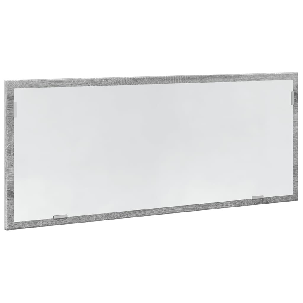 vidaXL LED-Badspiegel Grau Sonoma 100x8,5x37 cm Holzwerkstoff