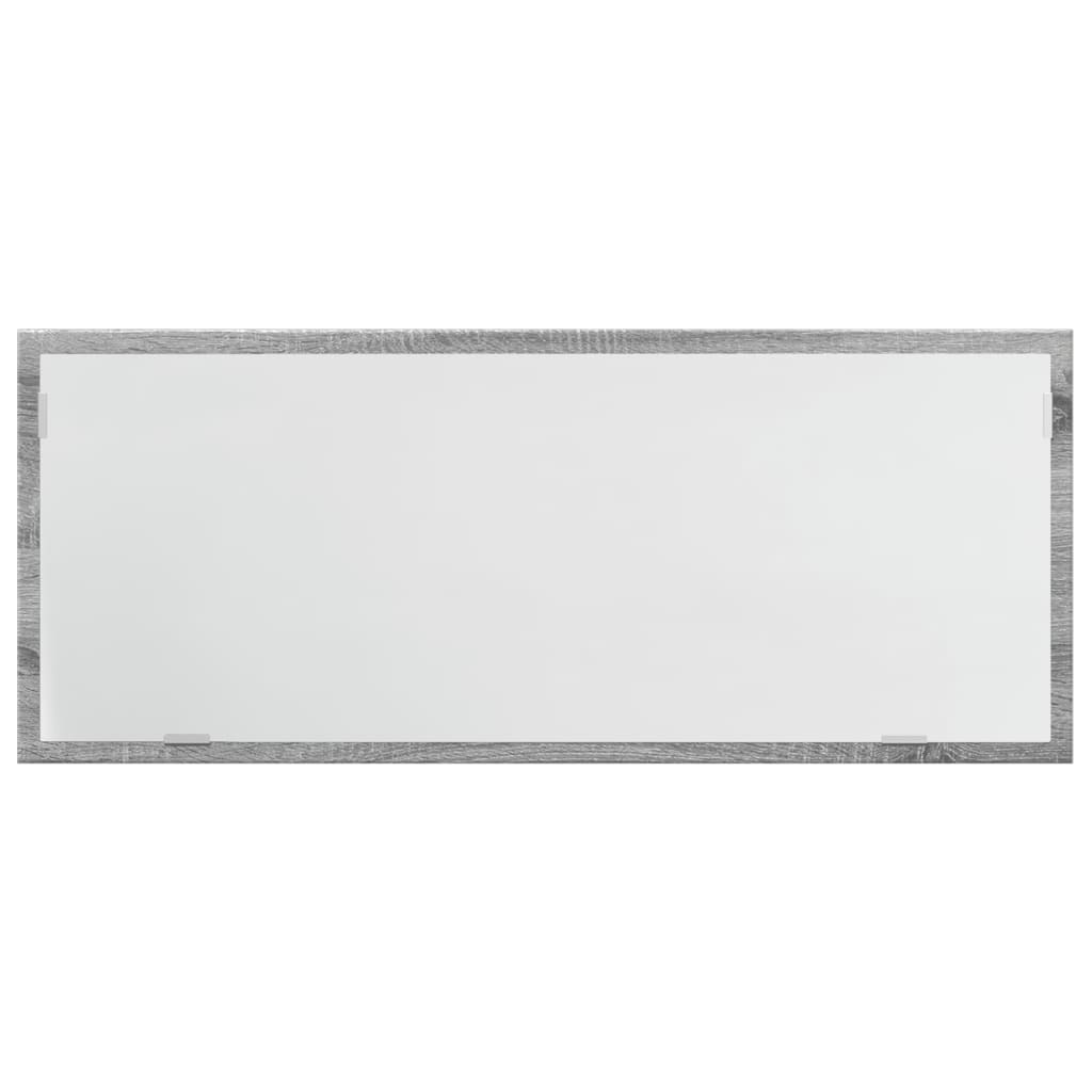 vidaXL LED-Badspiegel Grau Sonoma 100x8,5x37 cm Holzwerkstoff