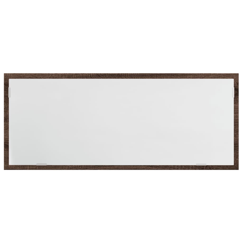 vidaXL LED-Badspiegel Braun Eichen-Optik 100x8,5x37 cm Holzwerkstoff