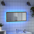 vidaXL LED-Badspiegel Altholz-Optik 100x8,5x37 cm Holzwerkstoff