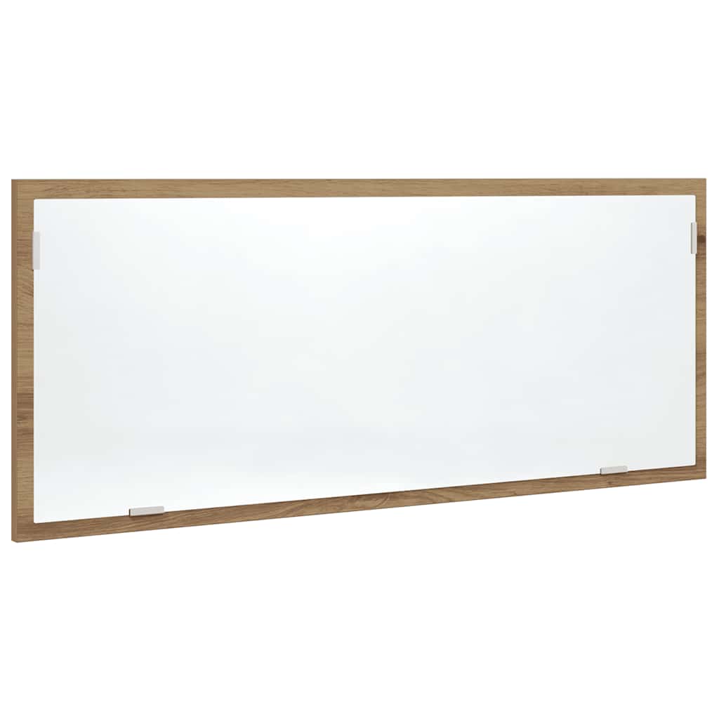 vidaXL LED-Badspiegel Artisan-Eiche 100x8,5x37 cm Holzwerkstoff