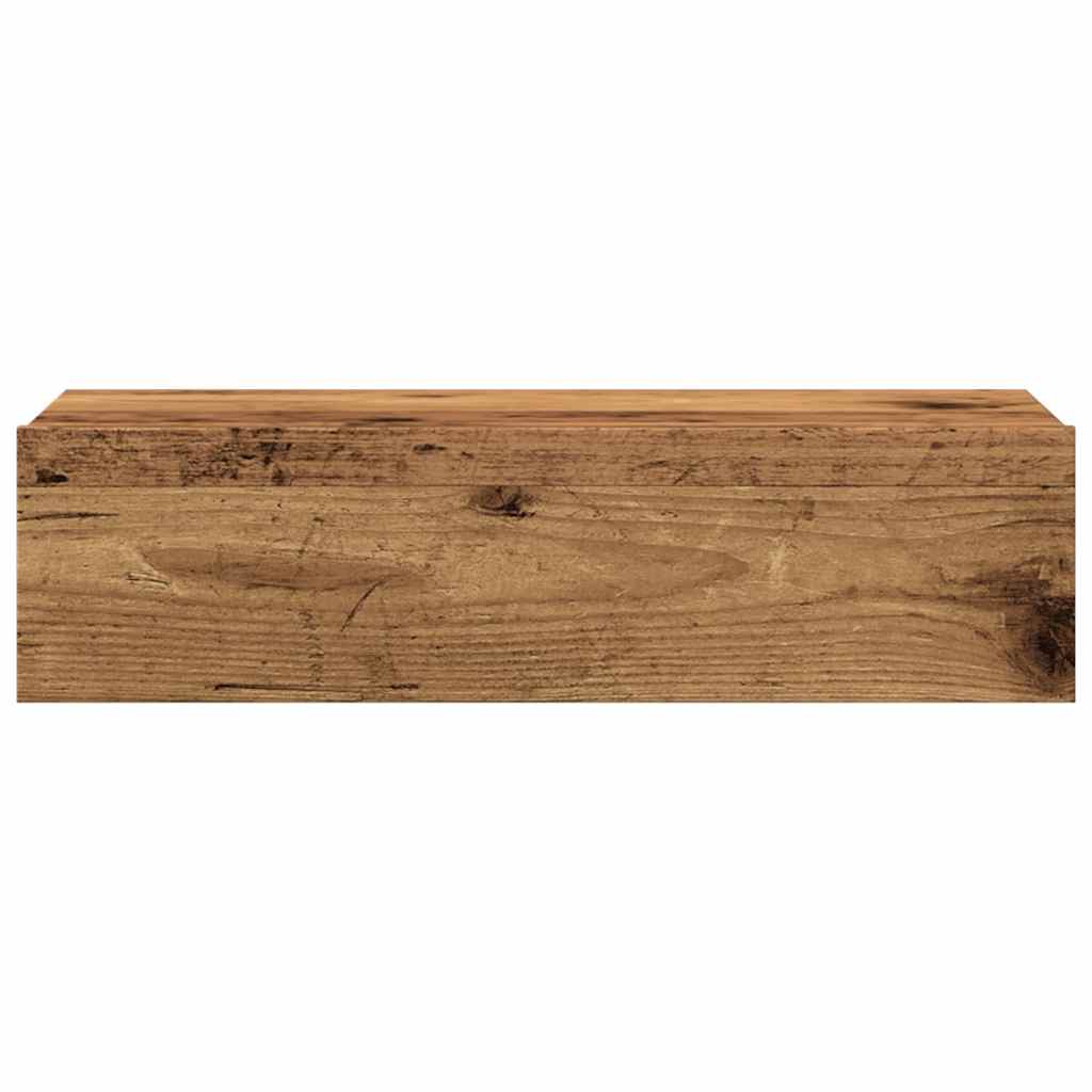 vidaXL TV-Schränke mit LED-Leuchten 2 Stk. Altholz-Optik 60x35x15,5 cm