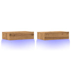 vidaXL TV-Schränke mit LED-Leuchten 2 Stk. Artisan-Eiche 60x35x15,5 cm