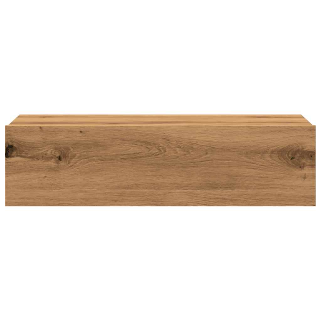 vidaXL TV-Schränke mit LED-Leuchten 2 Stk. Artisan-Eiche 60x35x15,5 cm